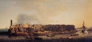 Dominic Serres The British Fleet entering Havana,21 August 1762 oil on canvas